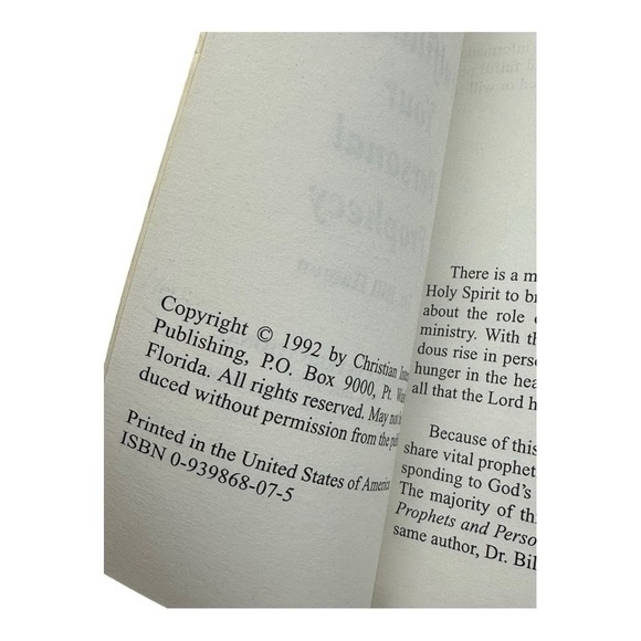Fulfilling Your Personal Prophecy Dr Bill Hamon Paperback - Picture 7 of 9